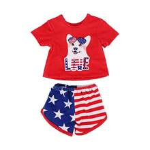 5pcs 18-Inch Doll Clothes Set, Including 18-Inch Doll Short Sleeve Top And Shorts (Doll Not Included), Soft & Breathable For Everyday Wear - Multicolor - View 7