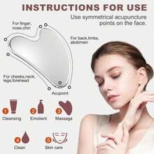 1 PCS Women Men's Premium Upgrade Stainless Steel Metal Gua Sha Tool For Face & Body Treatment Muscle Tension Puffiness Relief Lymphatic Drainage Skin Lifting Firming Easy Clean Multipurpose Spa-Like Home Self Care Skincare Gift - 1 - 查看 6