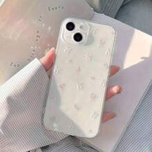 蝴蝶结图案粉色蝴蝶结手机壳，1个装，全覆盖透明TPU材质，适用于 11/12/13/14/15/16 Pro Max/XR/7/8 Plus等机型。 - 彩色 - 查看 2