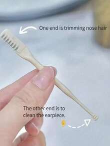 Unisex Gentle & Painless Nose Hair Trimmer Set - Portable Manual 360° Rotating Dual-Head Skin & Facial Hair Precise Grooming Tool - 彩色 - 查看 3