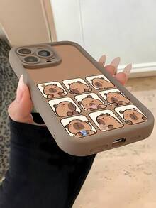 Pegatinas de oso pardo con diferentes estados de ánimo.funda de teléfono Fundas compatibles con ,Apple,VIVO,OPPO,,, y Honor.Fabricadas en silicona TPU,ofrecen protección contra golpes y caídas. - Marrón - Ver 5