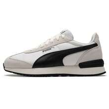 Zapatos deportivos casuales, cómodos y retro de nailon Puma R78 unisex, para uso diario, viajes y ocio, 399250-01 - Blanco roto-negro - Ver 1