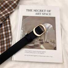 1条女士棕色复古简约休闲装饰腰带，适合夏季、秋季和万圣节日常佩戴 - 彩色 - 查看 4