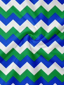 男士抽绳腰带波浪印花休闲沙滩短裤 - 彩色 - 查看 6