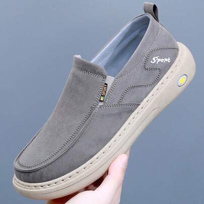 Giày thể thao nam đế dày, mũi tròn, màu trơn, kiểu dáng casual, thích hợp cho đi làm, leo núi, đi bộ đường dài, phù hợp cho mùa xuân/hè.