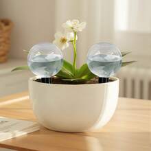 2个自吸水植物球，缓释陶瓷材质，透明水位指示器，适用于室内/室外盆栽植物，方便旅行和忙碌人士使用，植物浇水系统，时尚设计，经久耐用 - 圓球澆花器 - 查看 8