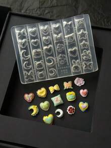 New Heart, Star, Bow Tie Nail Art Silicone Mold Cushion Series - Clear - View 4