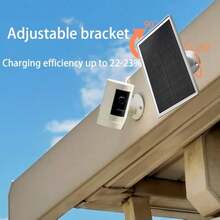 Cargador de panel solar de 10W/5V con dos conectores DC3.5x1.35 y USB-Ccable de carga de 9.8pies IP65 compatible con Ring Spotlight Cam Plus/Pro Stick Up Cam Battery 2nd/3rd Generation - Potencia de 6W - Ver 6