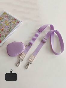 拉链手机挂绳，时尚女士斜挎手机挂绳，带钱包的斜挎手机挂绳，新款拉链手机挂绳，可调节斜挎手机带 - 耐用涤纶材质，休闲风格，手机袋，女士礼物 - 彩色 - 查看 20