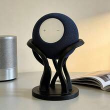 1pc Black Speaker Stand, Heavy-Duty Loudspeaker Base, Sturdy Black Base, Suitable For Bookshelf Speakers, Stable And Durable - White - View 5