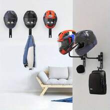 Soporte de pared giratorio 180° para exhibir y almacenar cascos, esencial para entusiastas del ciclismo, combina funcionalidad de almacenamiento y estética de exhibición, puede almacenar cascos adecuadamente y utilizar eficientemente el espacio de la pared - 1 soporte giratorio para casco - Ver 5