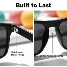 6PCS/Set Multi-Style Glasses Men And Women Classic Square Frame,With Colorful Lenses UV Protection Whether It Is Fishing, Cycling, Windproof, Sports, Driving Or Daily Outings, This Set Of Glasses Can Be Accurately Adapted,High-Quality Glasses, Whether For Gifts Or Personal Use, Glasses Wholesale You Can't Go Wrong,US Stock - QYYJ-T608 - 查看 3