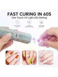 FollowBreak 1 đèn LED cầm tay có màn hình, sạc USB, đèn sấy móng tay di động dùng cho sơn gel, thích hợp cho việc tự làm móng tại nhà. - Nhiều màu - Xem 6