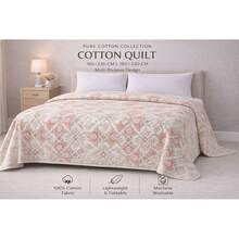 100% Cotton Quilt Bedspread – Lightweight Multi-Purpose Coverlet – All Season – Made In Turkey 160*230 180*230 - Multicolor - View 1
