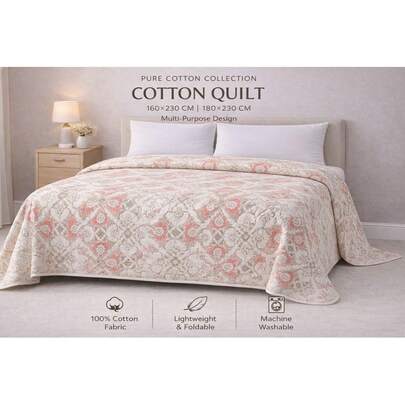 100% Cotton Quilt Bedspread – Lightweight Multi-Purpose Coverlet – All Season – Made In Turkey 160*230 180*230