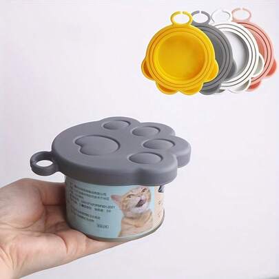 三合一硅胶密封盖，适用于猫狗罐头食品，易于清洁，多功能密封盖，适用于各种尺寸的罐头，宠物厨房必备用品
