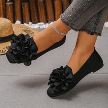 XfxfA Women's Striped/Pointed Toe Flat Shoes, Suitable For Shopping/Casual Daily/Commute/Vacation Wear - Black - View 9