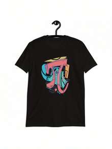 Camiseta Math Power Cubist Pi 3.14 de corte clásico - Negro - Ver 1
