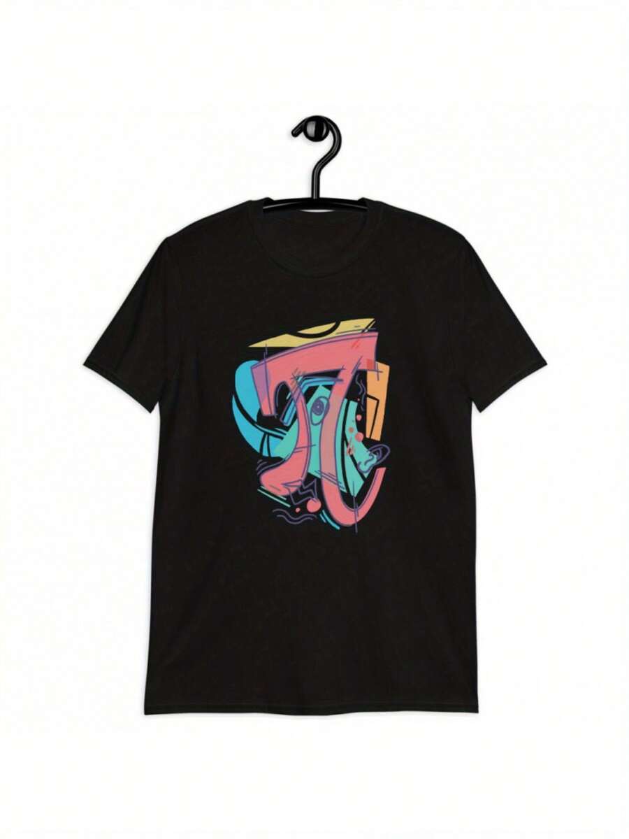 Camiseta Math Power Cubist Pi 3.14 de corte clásico - Negro - Ver 1