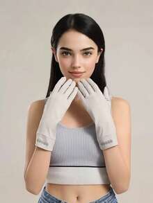 Women's UV Protection Sunscreen Gloves, Cloud-Like Smooth Silk Fabric - Cool Touch Feeling, Ultra-Thin Lightweight Breathable, Summer Outdoor Cycling Sun Protection Gloves, Practical And Useful Gift - Multicolor - View 1