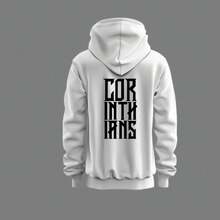 Moletom Masculino Corinth All Black Time Canguru Agasalho Futebol Com Capuz Blusa De Frio Timão - Branco - Visão 2