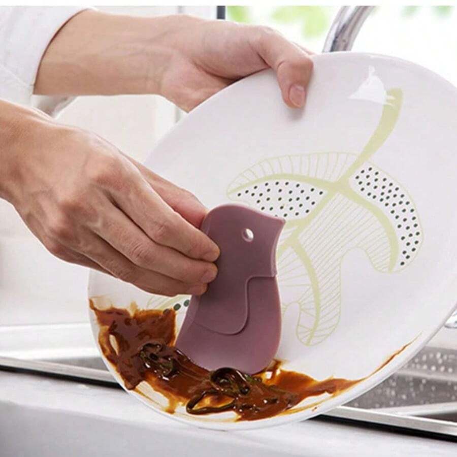 Scraper Oil Board, Penguin Soft Type Household Kitchen Oil Stain Scraper Baking Kitchen Small Tool - Grey - View 1