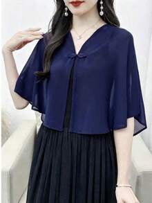 Khăn choàng voan hồng dành cho nữ, điểm xuyết ngọc trai, nhẹ nhàng, thích hợp cho mùa xuân, hè, thu, đặc biệt dành cho cô dâu. - Đỏ - Xem 18