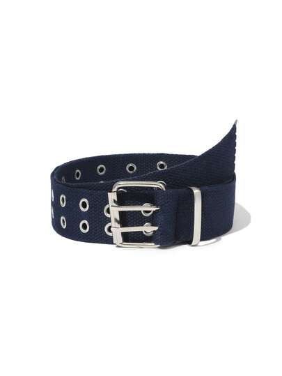 1pc Unisex Punk Style Metal Grommet Canvas Belt, Personalized Street Fashion Accessory, Utility Cargo Style Style, Multi-Color Options