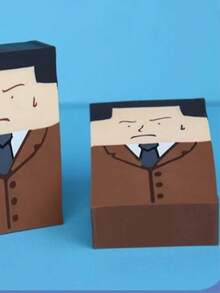 1个光头造型橡皮擦，这套造型独特的卡通趣味橡皮擦能为您的文具收藏增添乐趣。这些可爱的橡皮擦不仅是实用的书写工具，还能轻松开启话题。款式随机，非常适合开学季。文具，完美的学生奖励和百宝箱填充奖品，趣味橡皮擦，教室，可爱文具 - 駝色 - 查看 6