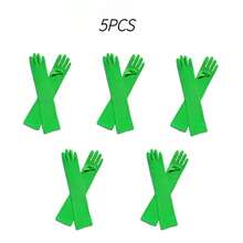 5 Stück/1 Stück 21-Zoll Satin Opernhandschuhe für Frauen, elegante Handschuhe in Ellbogenlänge, Halloween Kostüm Accessoire, Hochzeit Frühling/Sommer Handschuhe mit UV-Schutz - A - Übersicht 15