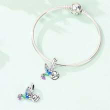 1 Piece Spring Series - Flower, Bird, Butterfly Pendant Suitable For 3mm Original Bracelet, Necklace, DIY Bead Making, Women's Daily Gift, Birthday Party, Festival Gift - Multicolor - View 8