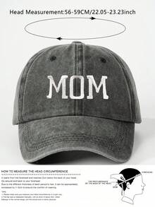 1/2pcs Embroidered "Dad/Mom" Classic Washed Baseball Cap, Suitable For Couples, Women Sun Hat, Trucker Hat, For Beach, Fishing, Party, Golf, Country, Birthday, Retro, Y2K Style, Gift For Friends,Holiday,Travel - Baseball Cap - View 9