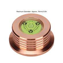 Zyyini Estabilizador de Peso Récord LP de Aluminio con Nivelación de Burbujas Estabiliza la Velocidad de Rotación Mantiene el Nivel del Tocadiscos para Tocadiscos de 50Hz Oro Rosa - Oro rosa - Ver 5