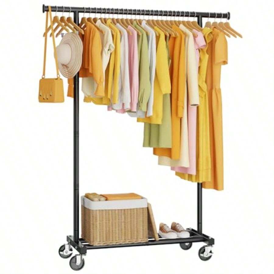 Clotes Rack Cloting Rack Anging Clotes Garment Rack Sturdy Coat Rack Portable Wardro Rack Ml Closet Rack Ldry Black - Black - View 1
