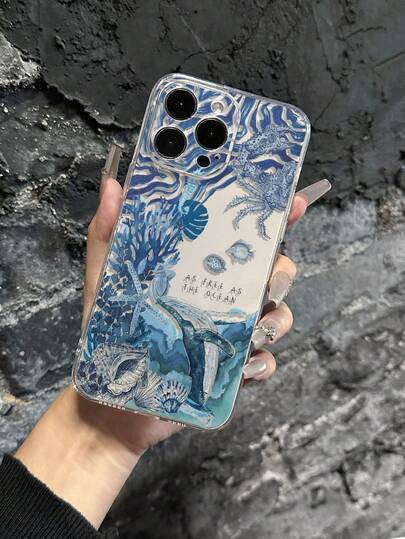 1pc Thick Protective Phone Case With Colorful Seawave & Fish Painting, Compatible With IPhone 17pro/17Air /17/17promax16/11/16pro/16plus/16promax/16e/15Promax/13/14/12/XS/XR/7G/8P, Galaxy S25/S25PLUS/S25 Ultra/A16/A36/A26/A56/A50/A12/A32/A52/A72/A51/A21S/A13/A14/S24/S24PLUS/S24Ultra,S22/A52/A53/A54/A55, 11/12Pro/12/12X/13Pro/14Pro/15Pro/, 10/9/Note9/12c/Note11pro/Note8Pro