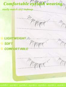 5对自然可爱6毫米下睫毛，一体式火焰设计假睫毛 - 黑色 - 查看 7