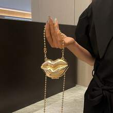 2026 New Sweet Lip Design Clutch Bag - Gold - View 2