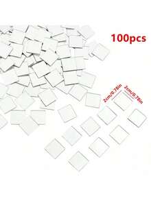 50pcs Square Mirror Wall Stickers, Modern PMMA Material Mirror Wall Decals For Home Decor - Silver - View 12
