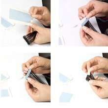 10片装蓝色接发胶带，双面强力粘胶，用于接发、假发条、蕾丝假发、头套等，防水美发工具 - 查看 6