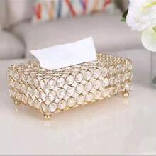 1pc Premium Metal Tissue Box Holder, Suitable For Upscale Clubs, Hotels, Restaurants And Homes, Ideal Housewarming Gift - Multicolor - View 1