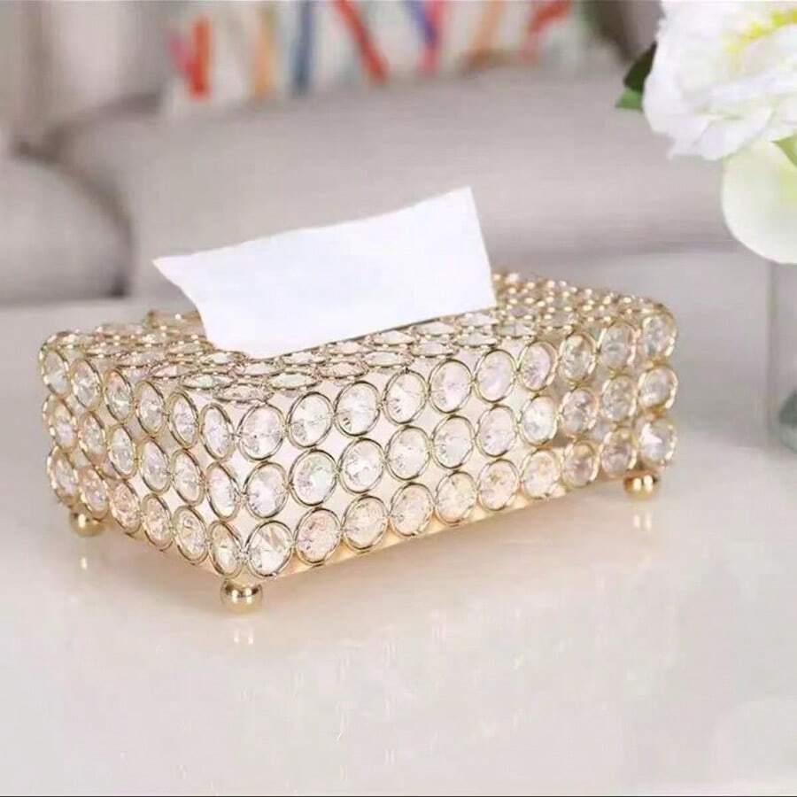 1pc Premium Metal Tissue Box Holder, Suitable For Upscale Clubs, Hotels, Restaurants And Homes, Ideal Housewarming Gift - Multicolor - View 1