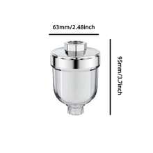 Shower Water Filter, Home Bathroom Water Purifier To Remove Chlorine, Heavy Metals, Rust, Sand And Impurities, Universal Connector, No Installation Required, No Pressure Reduction, Durable Replaceable Filter Cartridge, Shower Head Purifier Accessory, Improve Tap Water Quality, Anti-Clogging Design Suitable For Most Handheld And Overhead Shower Heads - A - View 7