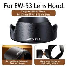 Llano 专业镜头遮光罩，适用于 EW-53/ES-65B/EW-60F、HN-40/HB-90A/HB-101 以及 43mm-62mm 滤镜，反装式设计 - 查看 17
