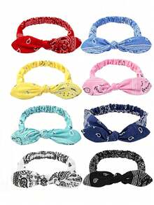 1 chiếc băng đô in họa tiết Paisley, kiểu nơ thắt cổ điển, băng đô cài tóc cho nữ, phù hợp cho các lễ hội và dịp kỷ niệm, phụ kiện tóc thời trang. - Nhiều màu - Xem 2