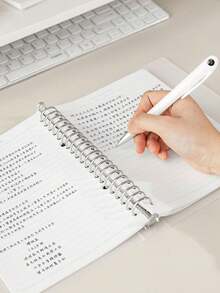 1pc B5 Refillable Loose Leaf Notebook, PP Matte Replaceable Filler Paper Binder - Multicolor - View 2