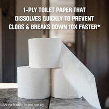 Scott Rapid-Dissolving Toilet Paper For RVs & Boats – 4 Double Rolls (231 Sheets/Roll), Septic-, Clog-Free, 1-Ply - 1 - Xem 4