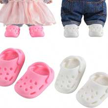 【夏季新品】Laububu 可爱娃娃鞋，适合 4-7 英寸（约 10.2-17.8 厘米）娃娃，高品质娃娃鞋，可搭配 Lububu 娃娃服装和套装，凉鞋 - 彩色 - 查看 8
