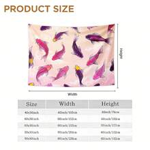 60"X80" Decorative Tapestry Wall Poster Peach Skin Tapestry Koi Fish Pattern Print Tapestry Easy-Hanging Tapestry High-Definition Print Tapestry Cloth Poster Practical Gift Gift For Mom - 1PC - Xem 5