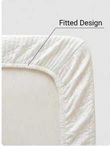 1pc Quilted Embroidered Cherry Baby Crib Mattress Cover, Soft & Breathable Crib Skirt, Suitable For All Year Round, Minimalist Elegant Design, (39.37*23.62)Inch, (47.24*23.62)Inch, (51.96*28.34)Inch - Multicolor - View 3