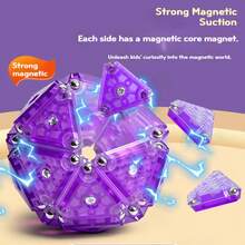 1 Bộ Đồ Chơi Xếp Hình Nam Châm 3D Kỳ Diệu, Khối Xây Dựng STEM, Đồ Chơi Xếp Hình Vui Nhí, Trò Chơi Sáng Tạo, Phát Triển Tư Duy Cấu Trúc, Kích Thích Sáng Tạo và Thúc Đẩy Phát Triển Trí Não, Phù Hợp Cho Trẻ Em Từ 3 Tuổi Trở Lên, Trò Chơi Giáo Dục, Đồ Chơi Xếp Hình Bỏ Túi Di Động, Quà Tặng Mùa Hè - Khối xây dựng nam châm nhiều màu sắc - Xem 7